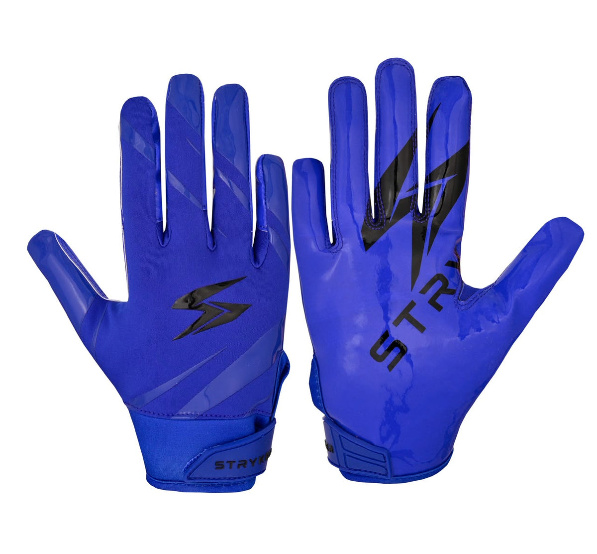 Blue American Football Gloves – High Grip Receiver Gloves for Men & Youth